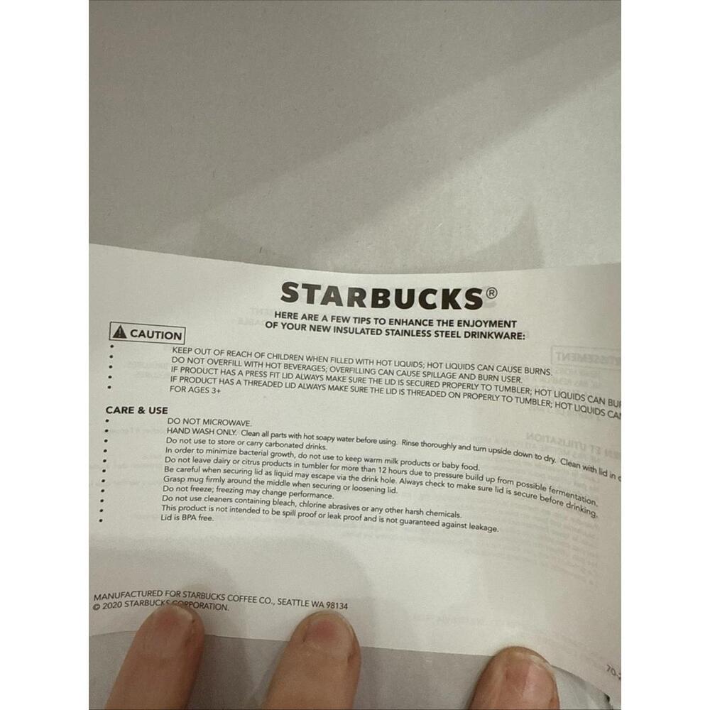 Starbucks Rare Holiday Plum Maroon Floral Insulated Hot Mug Tumbler 16oz New - Picture 8 of 8